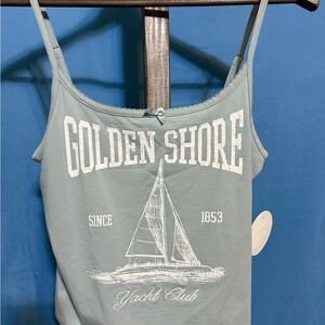 Green Graphic Tank Top